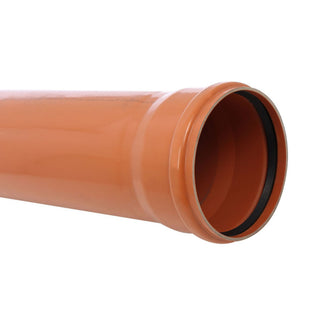 Rør PVC til udvendig kloakafløb, med ring, flerlags, 250 x 6,2 mm, 3 m