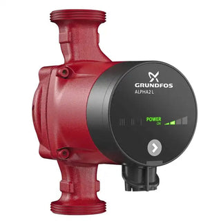 Grundfos Alpha2 L 25-60 cirkulationspumpe – 45 W, 6 m løftehøjde, 3 m³/t, 180 mm