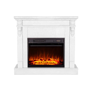 Dekorativ elektrisk pejs, Fritstående, Art Flame, Solomon Hvid + Lorance Color, Hvid, I MDF, Med blæser, 3D brændeindsats, 1,5 kW, 1000x900x300 mm