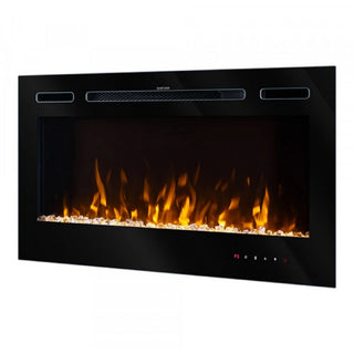 Indbygget væghængt elektrisk pejs, Art Flame, Adeli, Sort, Metal, 1,5 kW, 916x544x140 mm
