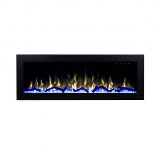 Indbygget elektrisk pejs, Væghængt, Art Flame, Racy 60, Sort, Metal, Med blæser, 3D brændeindsats, 1,5 kW, 1524x454x185 mm