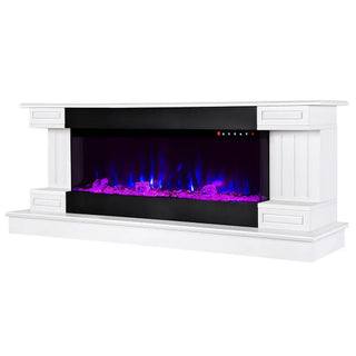 Elektrisk pejs, Art Flame Arizona mini + Dalas mini, 1.5 kW, 3D flamme, hvid, MDF + PAL, 1470 x 603 x 430 mm