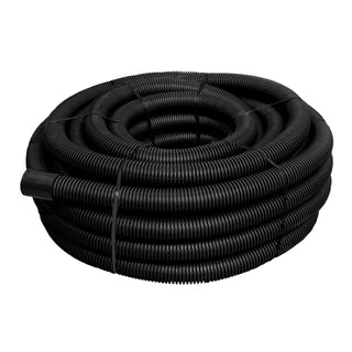 Rør, riflet til dræn, PEHD, Ø 90 mm, 25 m rulle
