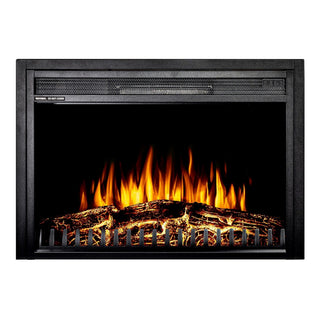 Indbygget væghængt elektrisk pejs, Art Flame, Capri, Sort, Metal, Med blæser, 3D brændeindsats, 1,5 kW, 712x502x180 mm