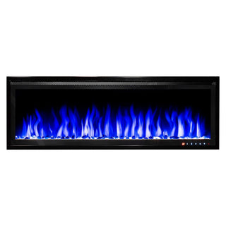 Elektrisk væghængt indbygget pejs, Art Flame, Schubert 50, Sort, Metal, Med blæser, 3D brændeindsats, 1,5 kW, 1270x430x140 mm