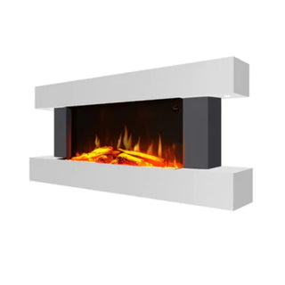 Dekorativ elektrisk indbygget pejs, Væghængt, Safecare, YF-5201WERB-HVID, Hvid, I MDF, 2 kW, 1320x580x210 mm