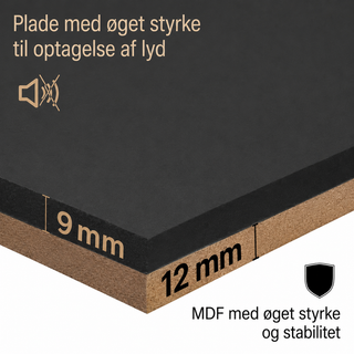 Dekorativt akustikpanel, MDF + filt, Naimeed D6774, 600 × 400 × 21 mm