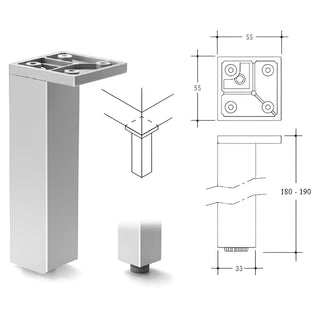 Ben til vaskeskab Arthema Neo PIC-H18CM, 18 × 5,5 × 3,3 cm