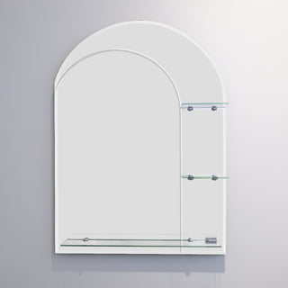 Badeværelsesspejl E132, 60 × 80 cm, 3 hylder