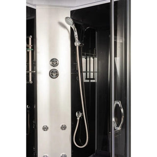 Hjørnebrusekabine med hydromassage ANS-893 – 90 x 90 x 217 cm | Høj bund | 4 dyser