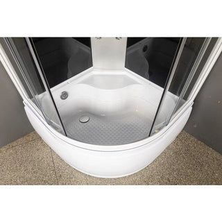 Hjørnebrusekabine med hydromassage ANS-893 – 90 x 90 x 217 cm | Høj bund | 4 dyser