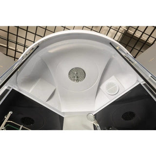 Hjørnebrusekabine med hydromassage ANS-893 – 90 x 90 x 217 cm | Høj bund | 4 dyser