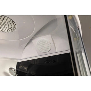 Hjørnebrusekabine med hydromassage ANS-893 – 90 x 90 x 217 cm | Høj bund | 4 dyser