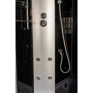Hjørnebrusekabine med hydromassage ANS-893 – 90 x 90 x 217 cm | Høj bund | 4 dyser