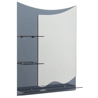 Badeværelsesspejl E169, 60 × 80 cm, 3 hylder