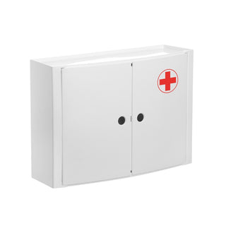 Vægophængt badeværelsesskab Romtatay S4480209 til medicin, polypropylen, 2 låger, 46 × 13 × 32 cm