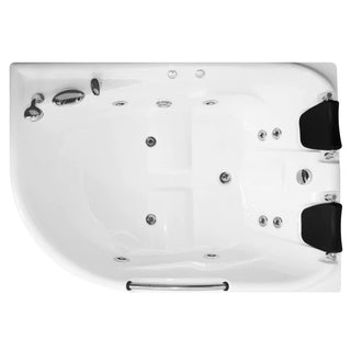 Kadda Aisha Hjørnebadekar med Hydromassage – 168×120 cm – 2 Personer (Højre/Venstre)
