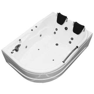 Kadda Aisha Hjørnebadekar med Hydromassage – 168×120 cm – 2 Personer (Højre/Venstre)
