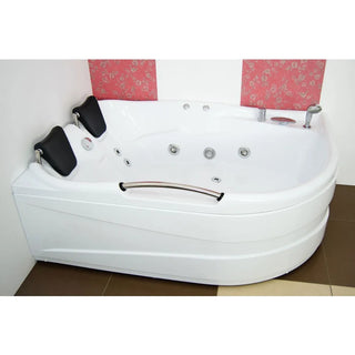 Kadda Aisha Hjørnebadekar med Hydromassage – 168×120 cm – 2 Personer (Højre/Venstre)