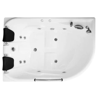 Kadda Aisha Hjørnebadekar med Hydromassage – 168×120 cm – 2 Personer (Højre/Venstre)
