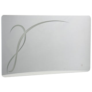 Badeværelsesspejl med LED GS056, 90 × 56 cm, touchbetjening, afrundede kanter