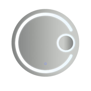 LED-badeværelsesspejl H191 med forstørrelse, diameter 70 cm, rundt