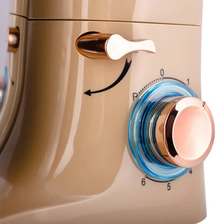 2-i-1 Foodprocessor/Røremaskine, 2000W, 5,5 L, 6 hastigheder, creme