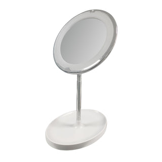 Kosmetikspejl XR-1958 med belysning, 10× forstørrelse, Ø 20 cm