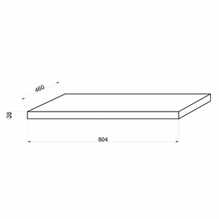Bordplade til håndvask Savini Due Linea 2801/22, spånplade, 80 × 46 cm