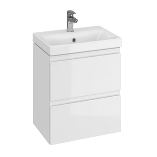 Vaskeskab med håndvask Cersanit Moduo Slim S801-229-DSM, med skuffer, vægophængt, spånplade, 49,5 × 34,5 × 62 cm