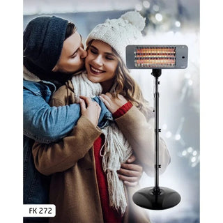 Home FK 272 elektrisk terrassevarmer – 2000 W, 3 trin, IPX4, stativ i rustfrit stål
