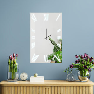 Badeværelsesspejl med LED Class Mirrors D28, 60 × 100 cm, touchbetjening, urfunktion, rektangulært