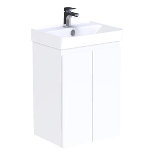 Vaskeskab Goodmob Crea 50 med låger, vægophængt, MDF + spånplade, 48 × 34 × 68 cm