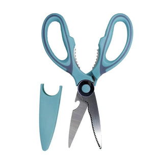 Køkkensaks V001028 – rustfrit stål og plast, 21 x 9 cm, blå