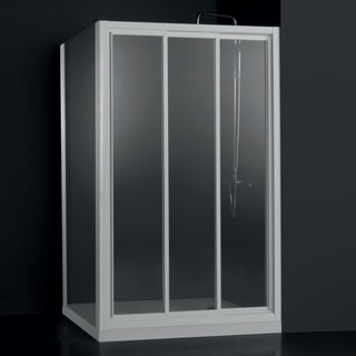 Skydedør til bruseniche, Profiltek Demi D92, glas, 92-96 × 195 cm