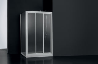 Skydedør til bruseniche, Profiltek Demi D92, glas, 92-96 × 195 cm