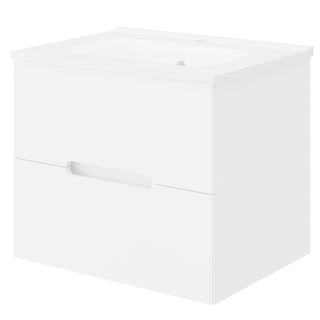 Vaskeskab med håndvask Savini Due 1200/F00, med skuffer, vægophængt, spånplade + MDF, 60 × 44 × 50,6 cm