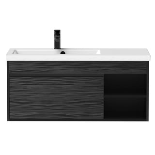 Vaskeskab Goodmob Isik 100, med skuffe, vægophængt, MDF + spånplade, 98 × 42 × 42 cm
