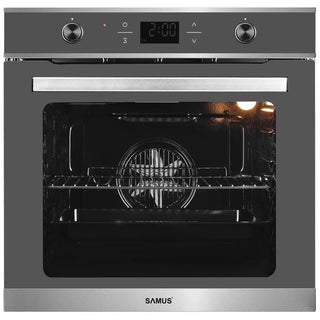Samus SC626GDX9 Indbygningsovn – 75L – 2800W – 9 Funktioner – 3D Varmluft – Grill – Sølv
