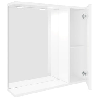 Spejlskab til badeværelse Savini Due 199/LED/MR, med belysning og hylde, 1 låge, højrehængt, 58,4 × 15,1 × 57,1 cm