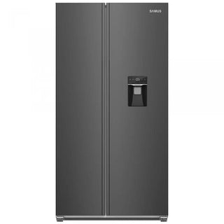Samus SSBX-559NFDE – Side by side køleskab, 439 liter, No Frost, vanddispenser, antracit