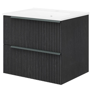 Vaskeskab med håndvask Savini Due SIDNEY60C/F45, med skuffer, vægophængt, MDF + keramik, 61,5 × 46,5 × 53 cm