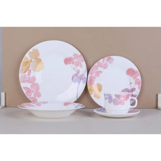 Sæt med 30 dele – NR30GT Opalglas Service, Multifarvet Blomsterdesign