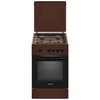 NobeLTek NLT 5551M/G1 – Gaskomfur, 4 brændere, dobbelt ovndør, sikkerhedssystem, 50 cm bredde, brun
