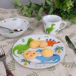 Børneservice EY3270 – Porcelæn, Dinosaur Design, 3 Dele