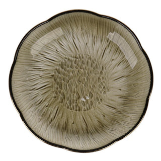 Sort middagstallerken 2BLP90-HGR – Glas, 23 cm, Elegant design med guldkant