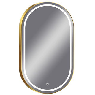 Badeværelsesspejl med LED Class Mirrors Klass 29, 100 × 50 cm, touch-betjening, dugfri funktion, ovalt