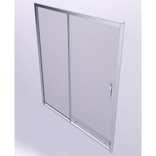 Skydedør til brusekabine, glas, Seldus, krom profil, 140 × 190 cm, 1 dør