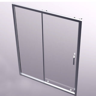 Skydedør til brusekabine, glas, Seldus, krom profil, 140 × 190 cm, 1 dør