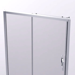 Skydedør til brusekabine, glas, Seldus, krom profil, 140 × 190 cm, 1 dør